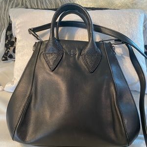 Pour La Victoire black small handbag with crossbody strap